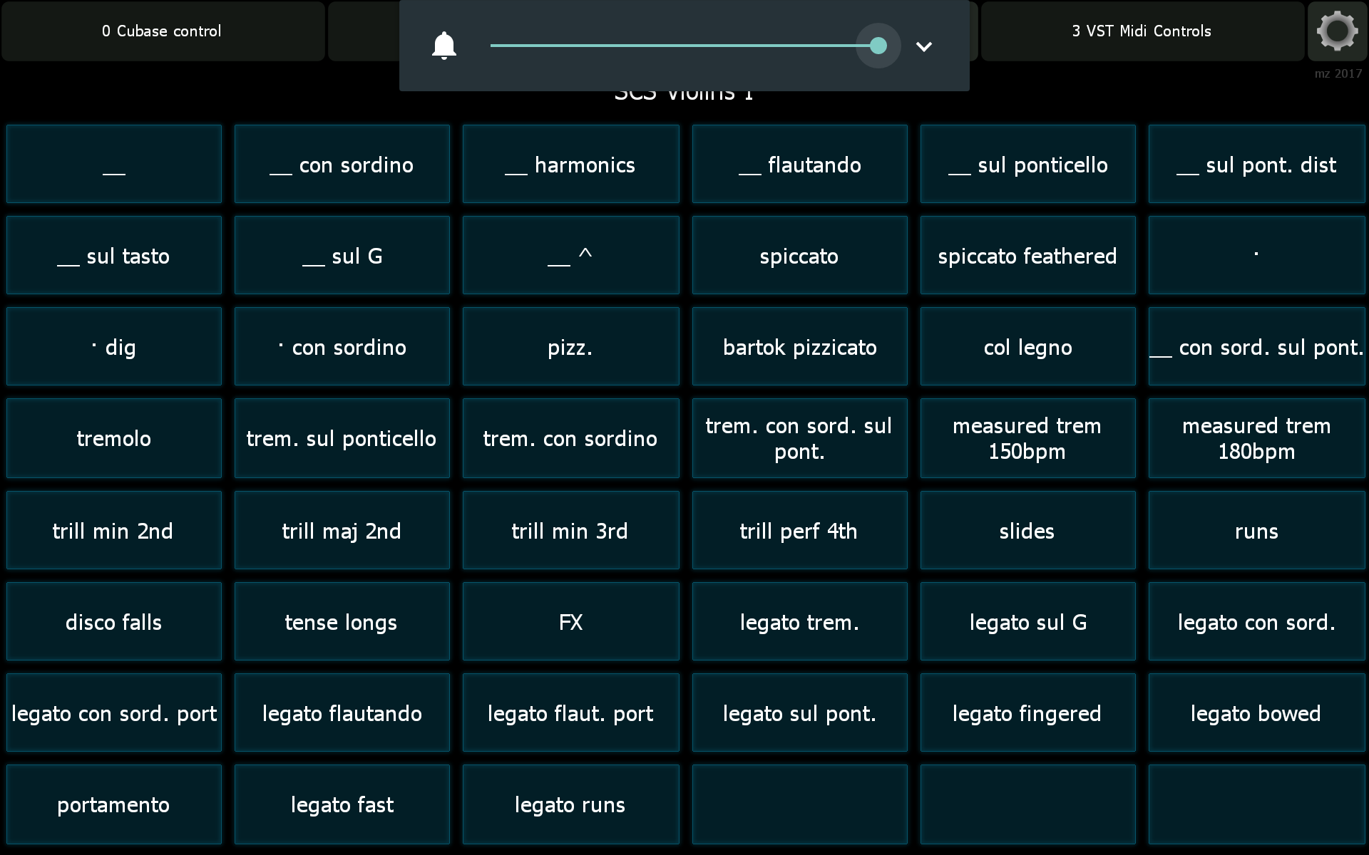 expression maps in cubase and lemur